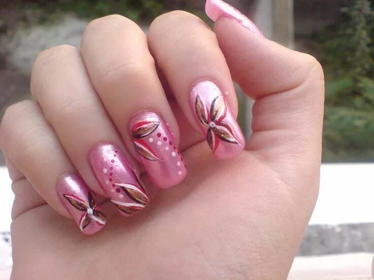 Покажи дизайн ногтей на маникюр Розовый манекюр с ресунком Manicures designs, Nail designs, Nail manicure