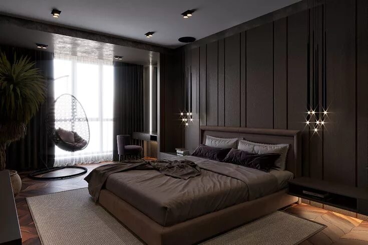 Покажи дизайн спальни красивая спальня в темных тонах Elegant bedroom, Elegant bedroom design, Luxury 