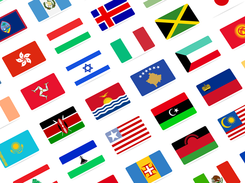 Покажи фотку как выглядит флаг Flat Flags (228 Flags) by Alper Çakıcı on Dribbble