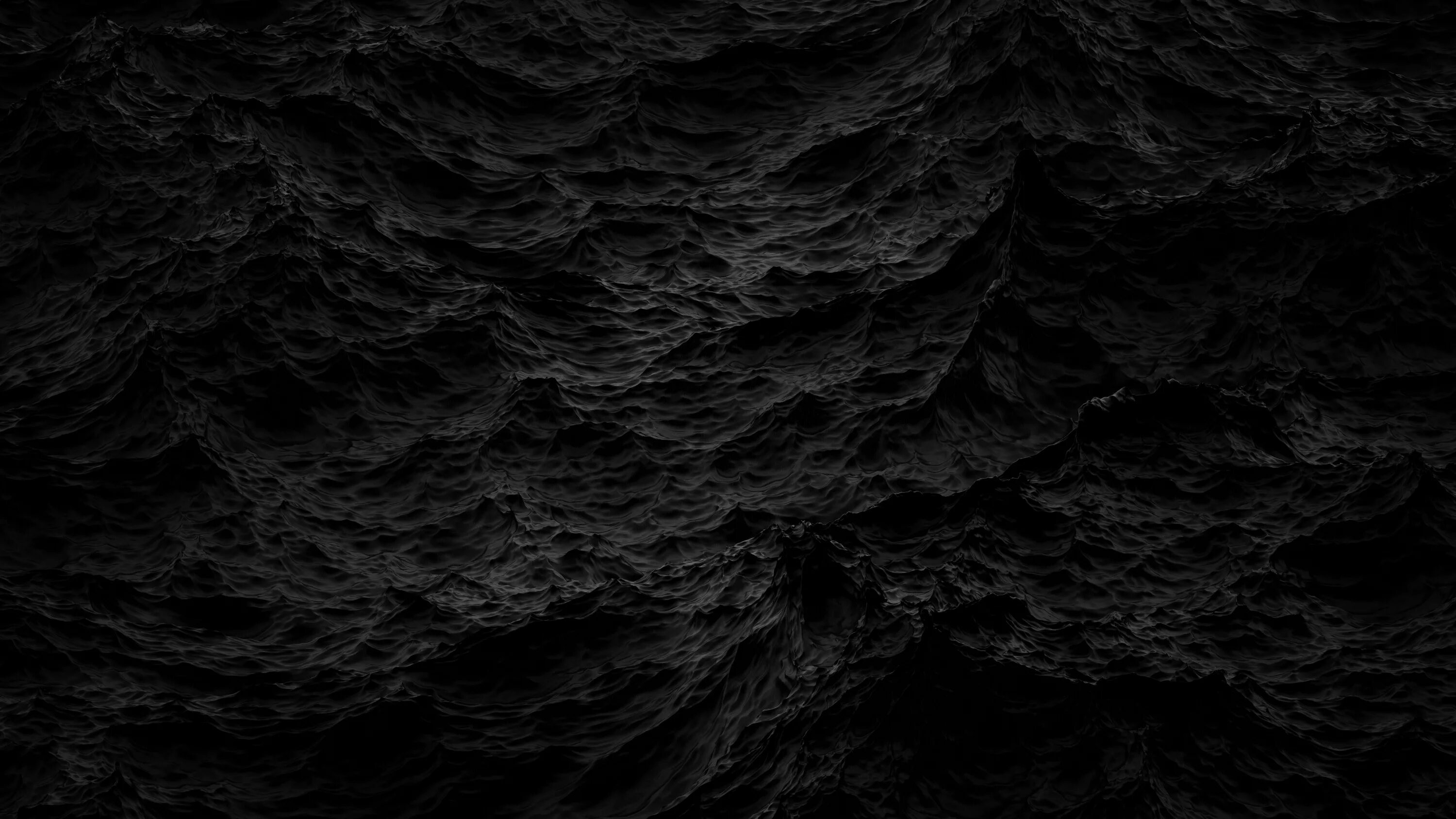 Покажи фото черного цвета Abstract Black and White Waves Wallpaper