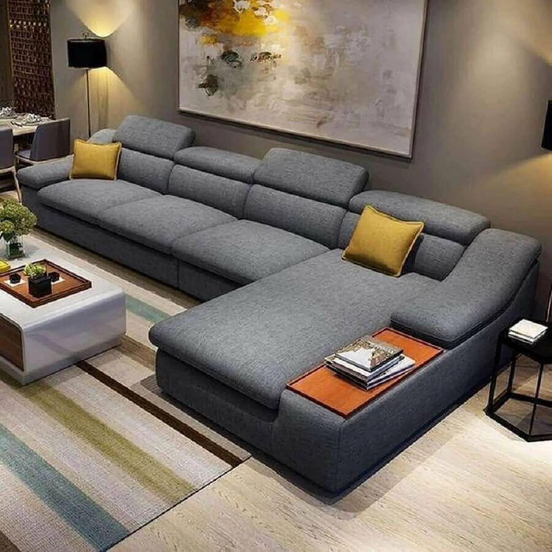 Покажи фото дивана 12 L-Shaped Sofa Furniture Ideas For Awesome Modern Living Rooms 10 Living room 