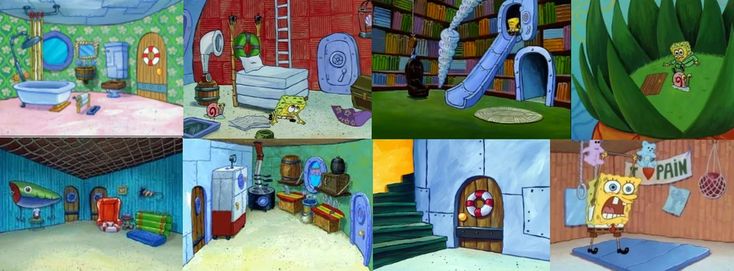 Покажи фото домика губки боба SpongeBob SquarePants' house Spongebob house, Spongebob squarepants house, Spong