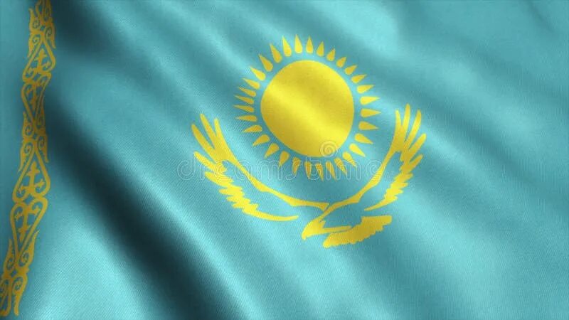 Покажи фото флага казахстана Kazakhstan Flag Animation Video - 4K Stock Footage - Video of nation, fluttering