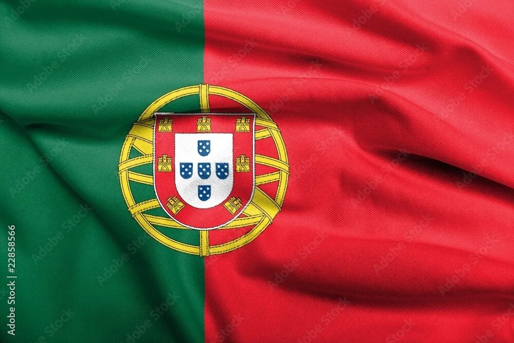 Покажи фото флага португалии 3D Flag of Portugal satin фотография Stock Adobe Stock