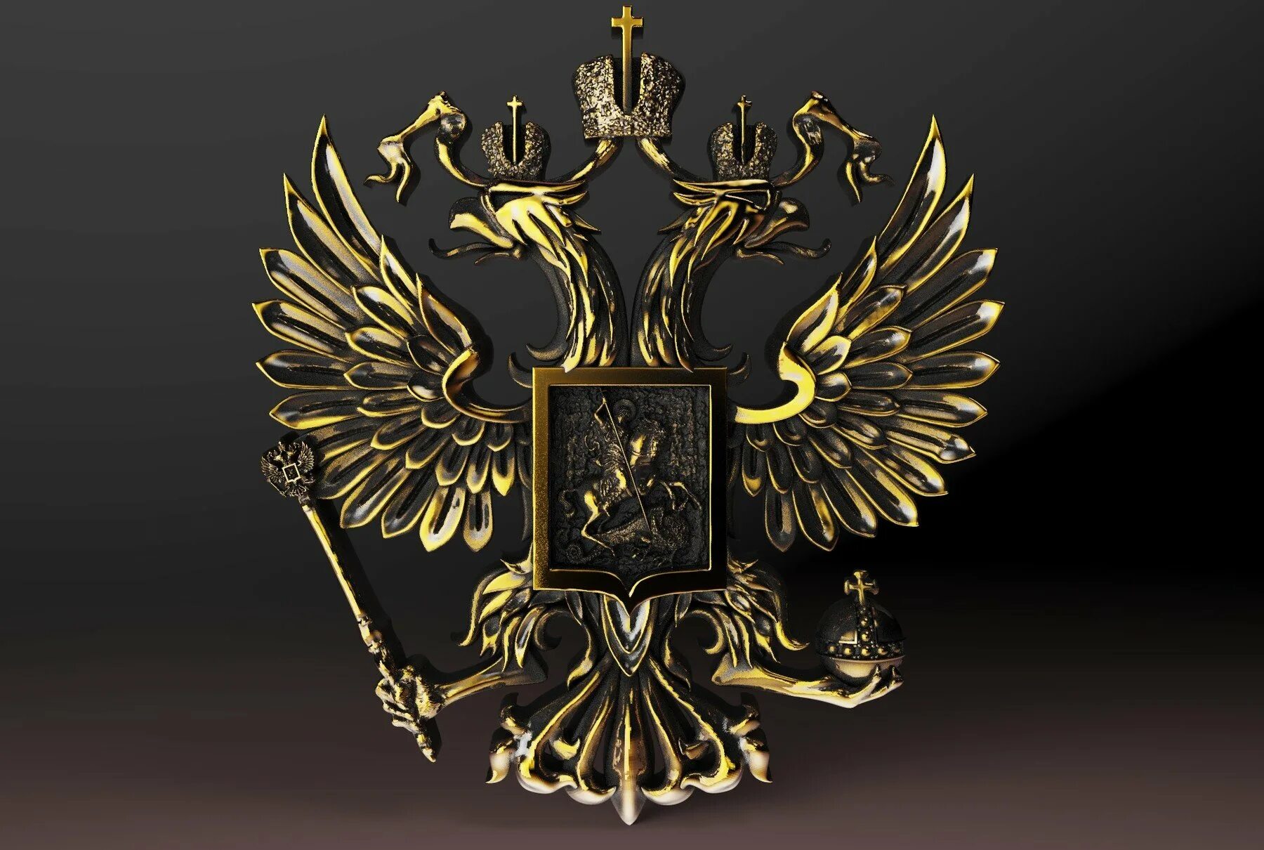 Покажи фото герба ArtStation - Coat of arms Russian / Eagle Resources