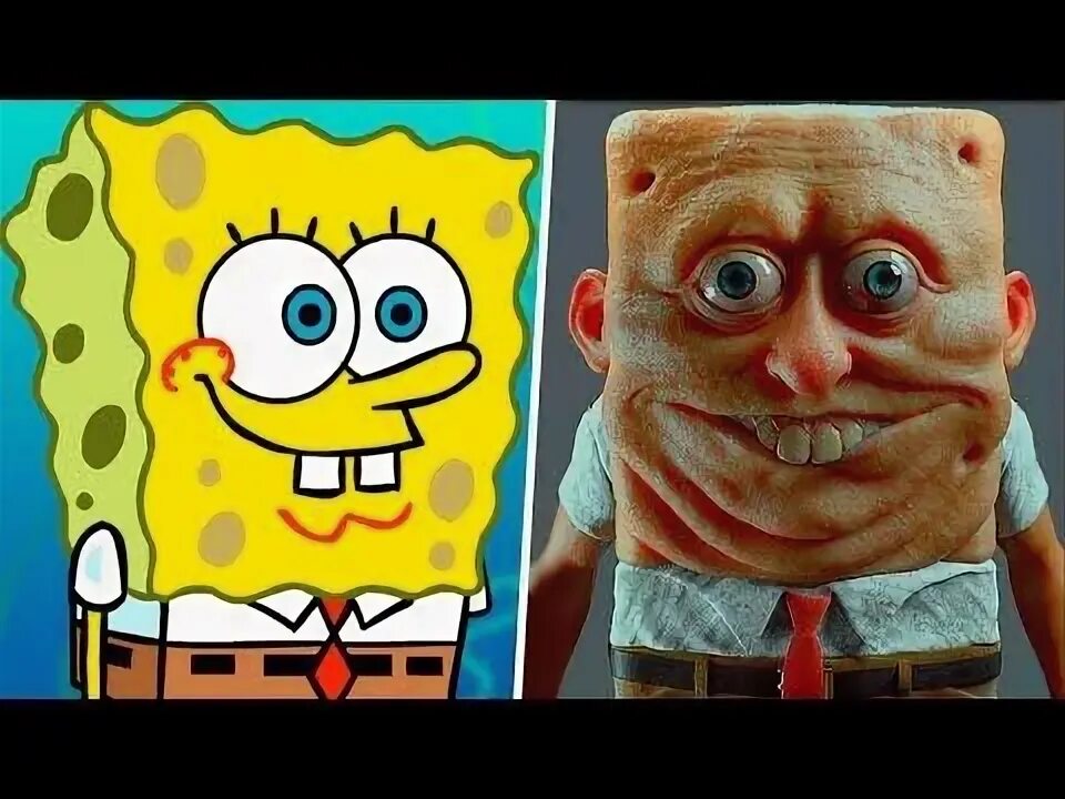 Покажи фото губки боба Spongebob in Real Life! Main Characters Battle tops, Spongebob, Cartoon characte