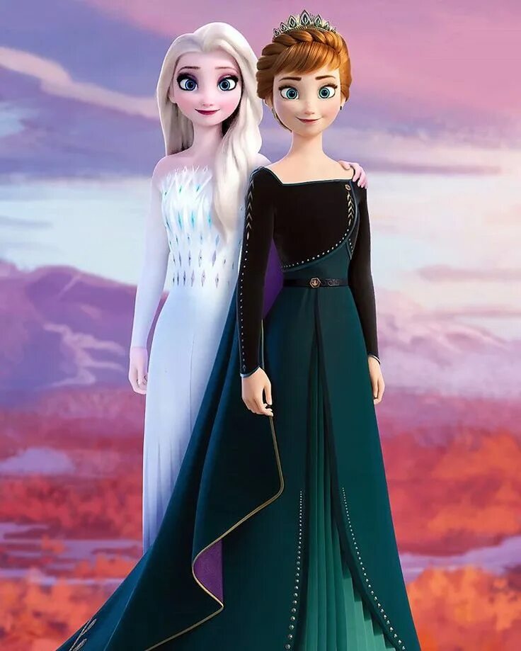 Покажи фото холодное сердце ★ en Instagram: "Wonderful Elsa and Anna ❤ art by Constable from tumblr ,edit by