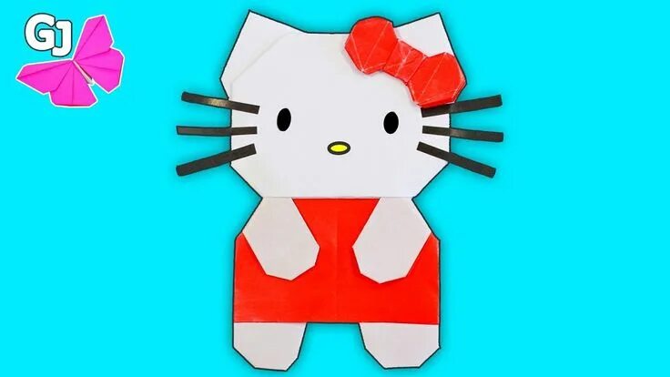 Покажи фото из бумаги Оригами Hello Kitty Оригами кошка, Оригами, Поделки