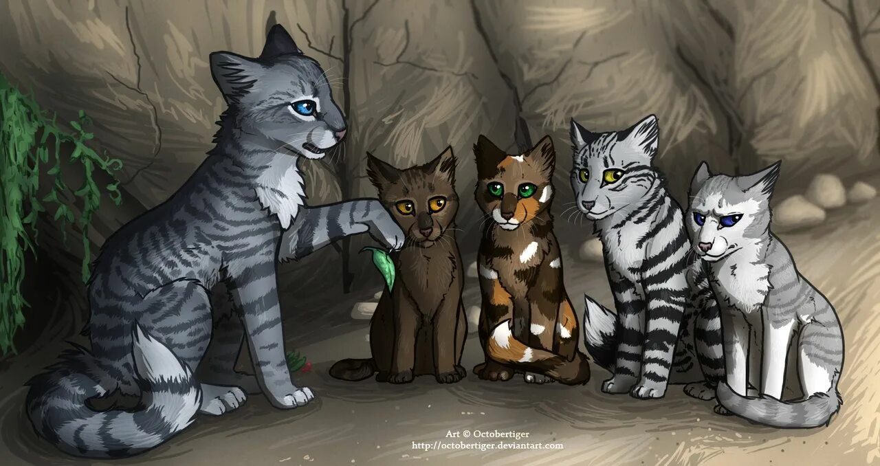 Покажи фото котов воителей An Uncomfortable Lesson by Octobertiger on DeviantArt Warrior cat, Warrior cats 