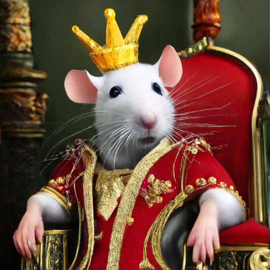 Покажи фото крысиного короля "The rat is the king of the decorative." - image created in Shedevrum