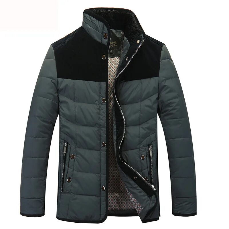 Покажи фото куртки New Fashion Men Overcoat Autumn Winter Jacket Warm Coat Windproof Outerwear Men 