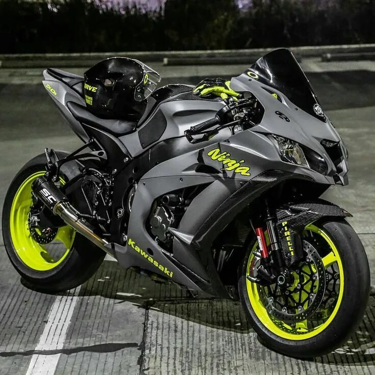 Покажи фото мотоцикла спортивного #Motorcycle Kawasaki Ninja ZX-10R, #KawasakiNinja Kawasaki Heavy Industries, #Ni