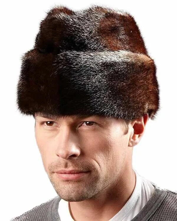 Покажи фото мужских меховых шапок Mahogany Mink Russian Cossack Hat for Men: FurHatWorld.com Fur hat men, Cossack 