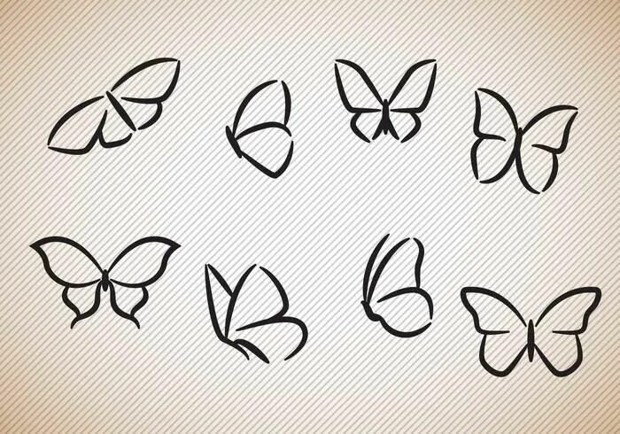 Покажи фото нарисованных бабочек Pin on HOJAS DECORADAS, VECTORES, LETRAS Y DIBUJOS Butterfly drawing, Simple but