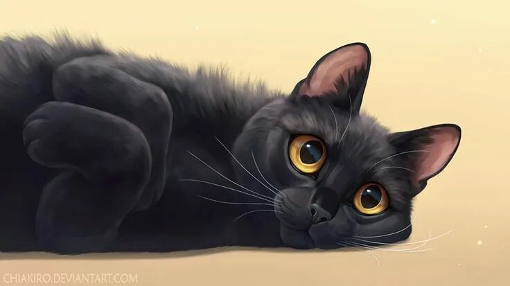 Покажи фото нарисованных котиков Waiting for dinner time by Chiakiro on DeviantArt Cat drawing, Cute cat drawing,