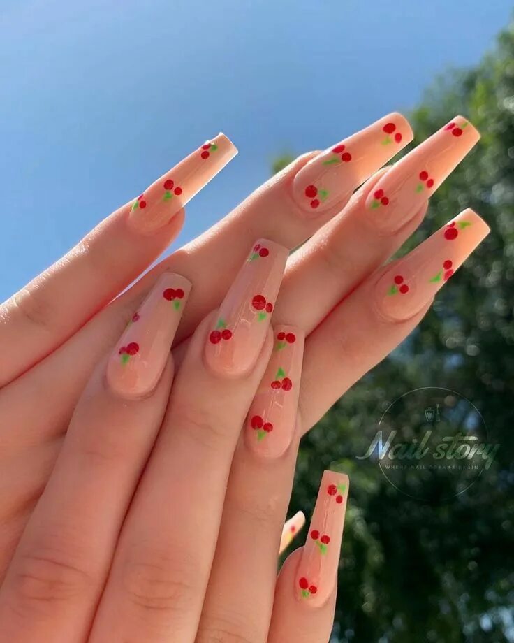 Покажи фото ногтей #ногти #длинныеногти #ногти2020 #дизайногтей #маникюр #nails #эстетика Cherry na