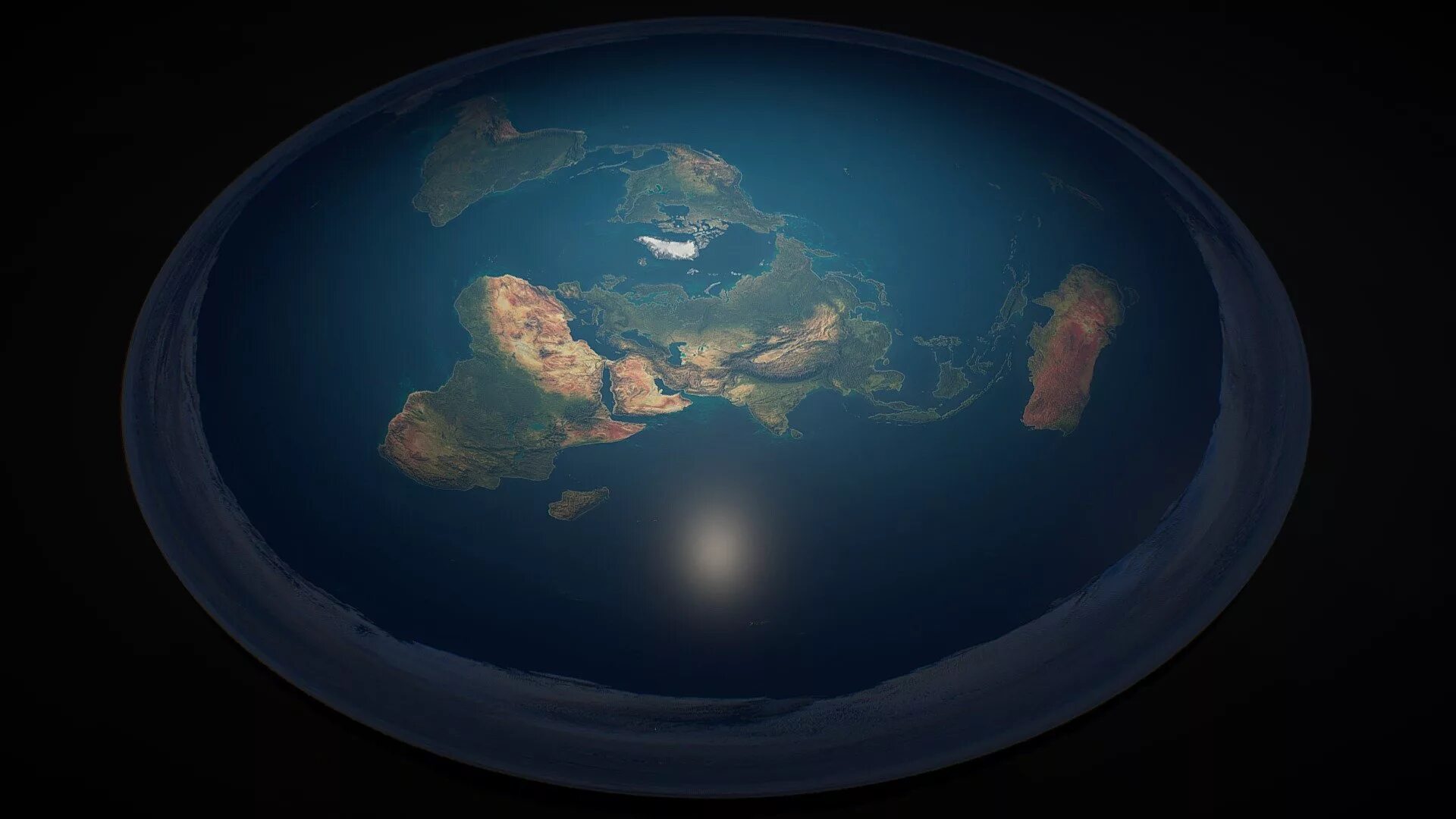 Покажи фото плоской земли Flat Earth 3D Map - 3D model by v7x aa9d6cc - Sketchfab