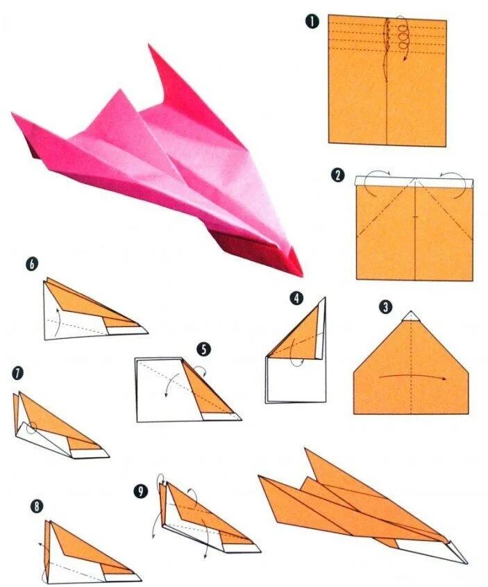 Покажи фото разные виды самолетиков из бумаги Как сделать самолет из бумаги: 10 лучших схем оригами, пошаговые инструкции (фот