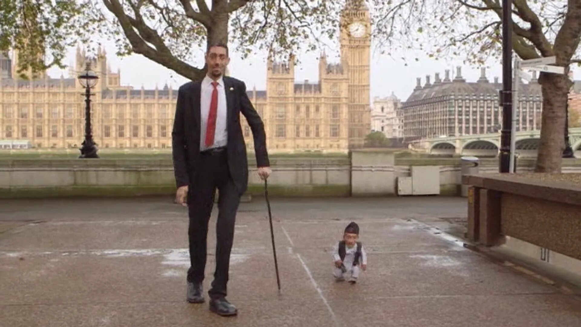 Покажи фото самого высокого человека World's Tallest and Shortest Men Meet in London