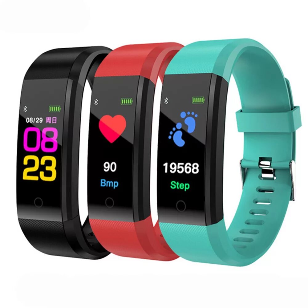 Покажи фото смарт часов Bakeey B05 Smart Band 0,96 дюймов TFT Цвет Дисплей смарт браслет сердечного ритм