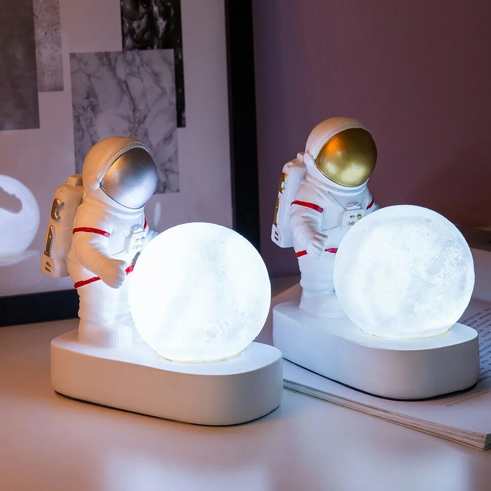 Покажи фото светильника космонавта cute desk accessories astronaut kawaii Room ornaments decor astronauta Glowing n