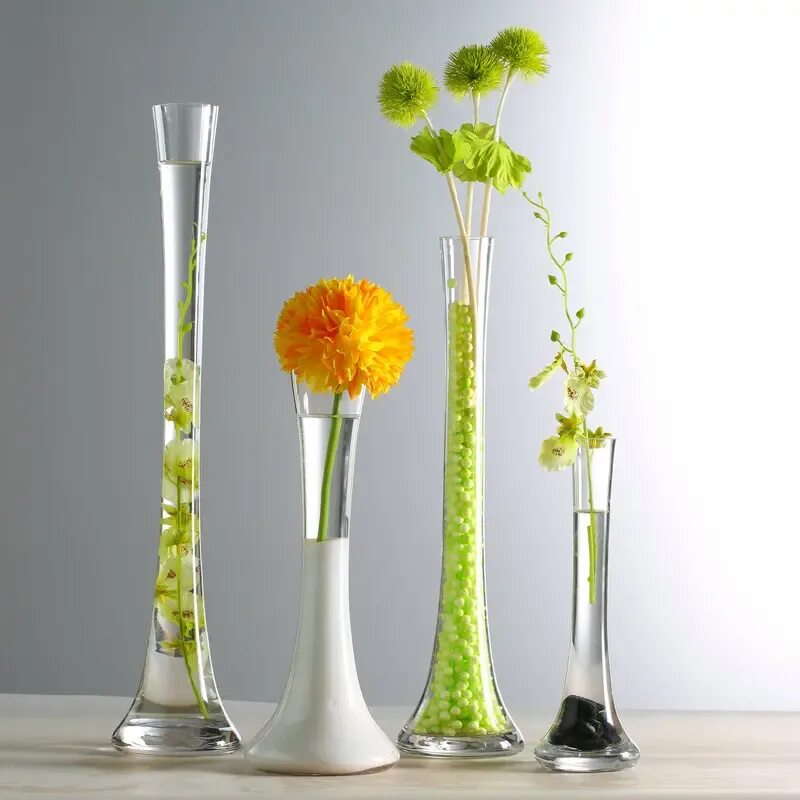 Покажи фото вазы Giemza Large Floor Vases Tall 1pc High Glass Vase For Home Decor Thin Single Flo