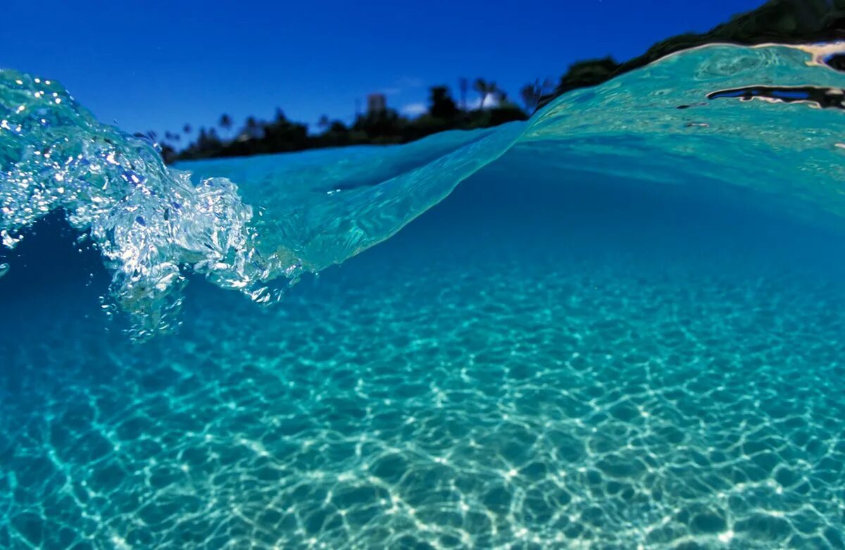 Покажи фото воды Split View/ Over + Under Water Surfing photography, Waimea bay, Beautiful beache