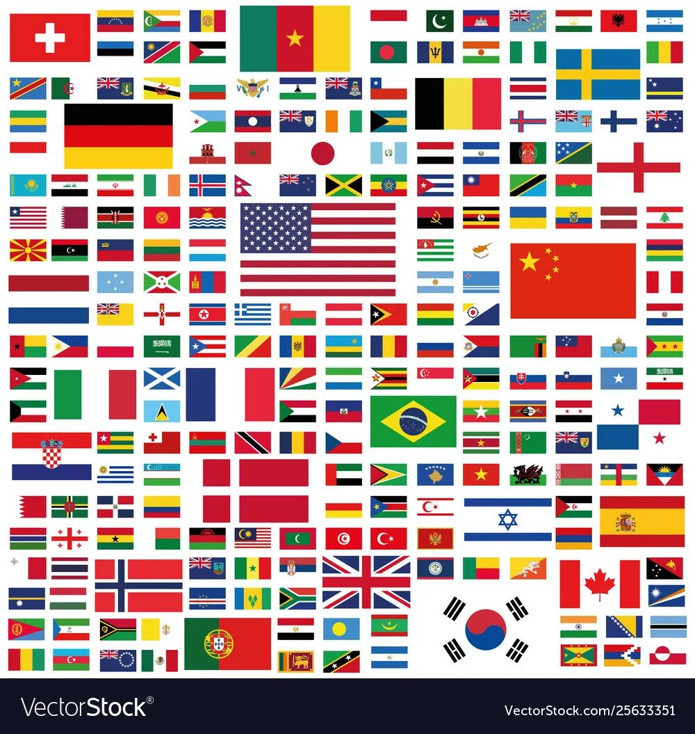 Покажи фото всех флагов All national flags of the world Royalty Free Vector Image