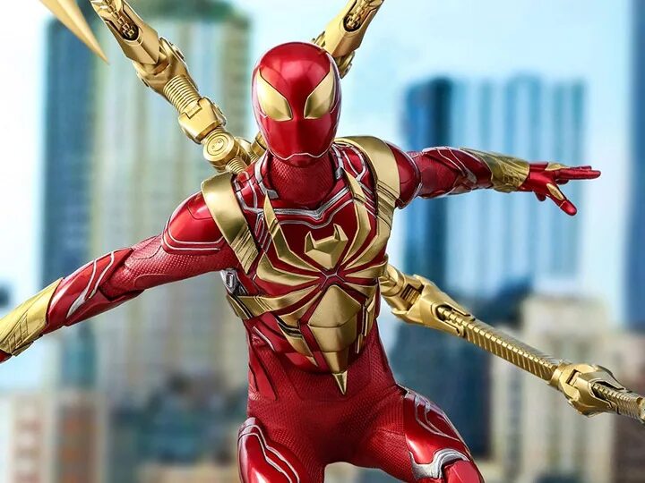 Покажи фото железный паук Red and Gold Iron Spider Suit Collectible BigBadToyStore