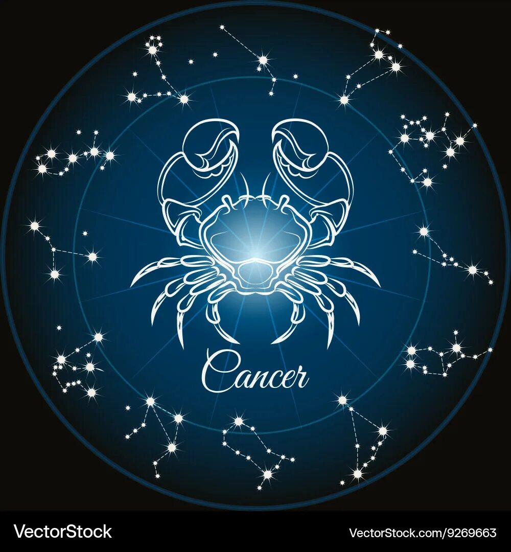 Покажи фото знака зодиака рака Zodiac sign cancer Royalty Free Vector Image - VectorStock