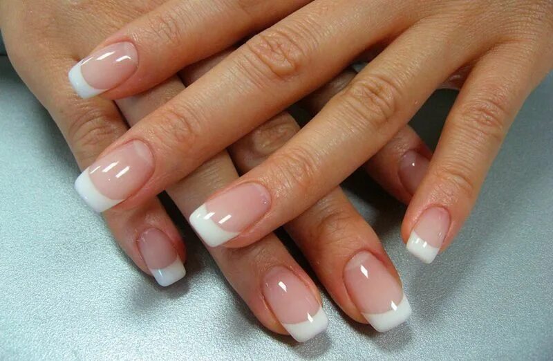 Покажи фотографии маникюра френч Французский маникюр классический Gel nails french, French nails, Swag nails