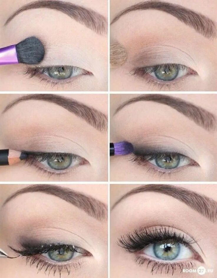 Покажи как сделать легкий макияж Top 10 Smudged Eyeliner Makeup Tutorials Trucco naturale occhi verdi, Trucco occ