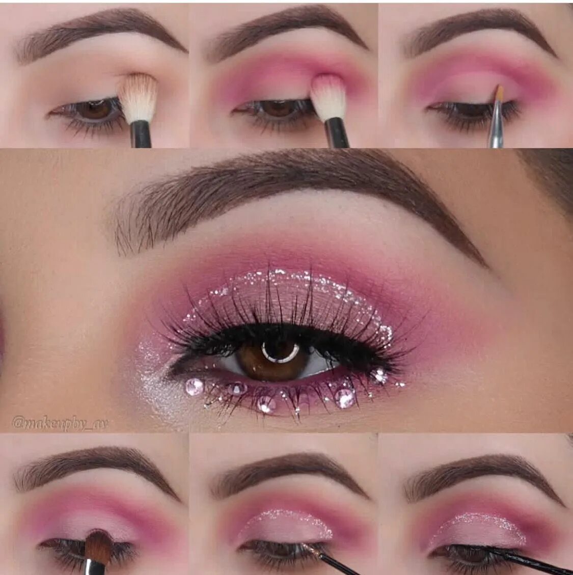 Покажи как сделать легкий макияж Pin auf TUTORIELS ❤ Rosa make-up, Make up augen, Atemberaubende augen