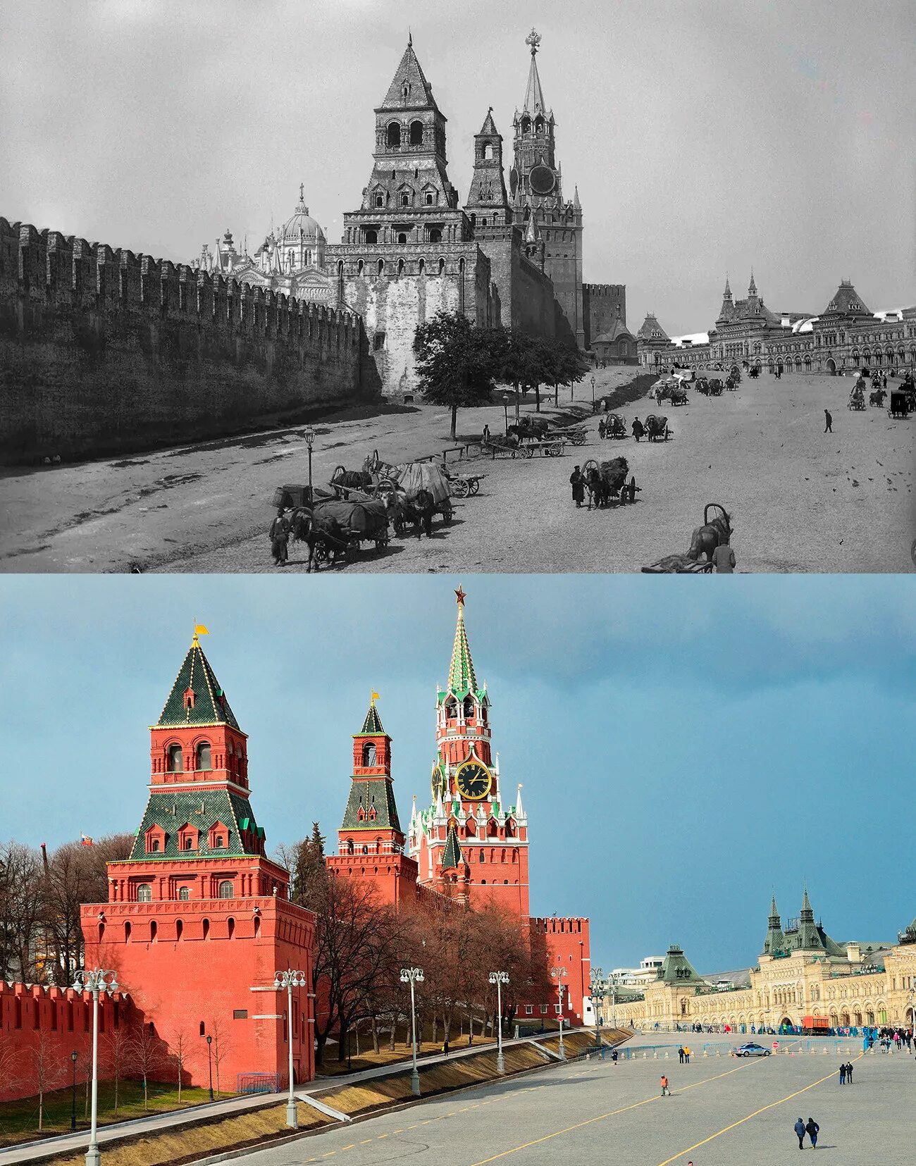 Покажи как выглядел город раньше Before and after: What Moscow looked like a century ago, and now (PHOTOS) - Russ