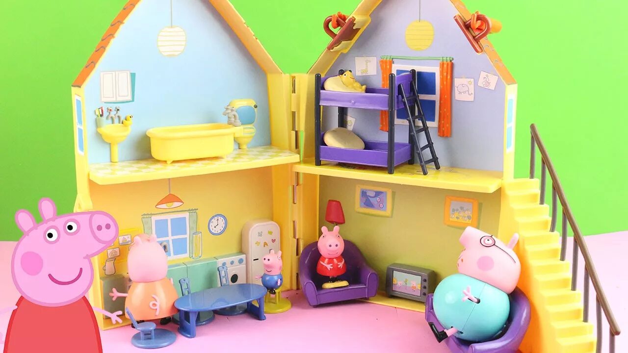 Покажи как выглядит дом свинки пеппы Peppa Pig House A Casa da Peppa Pig Peppa Pig House Deluxe Peppa Pig Playhouse e