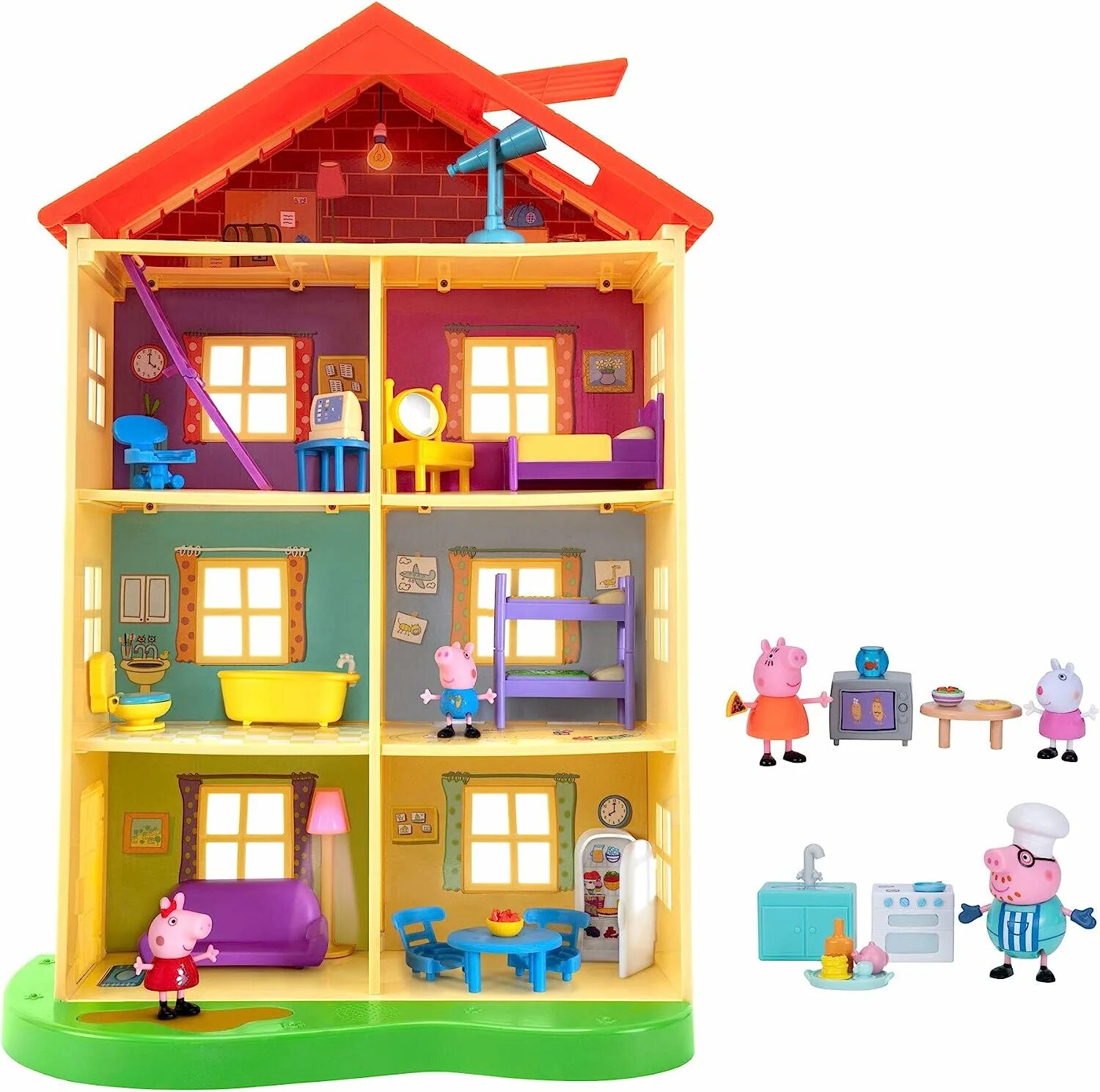 Покажи как выглядит дом свинки пеппы peppa toy house for Sale OFF 68