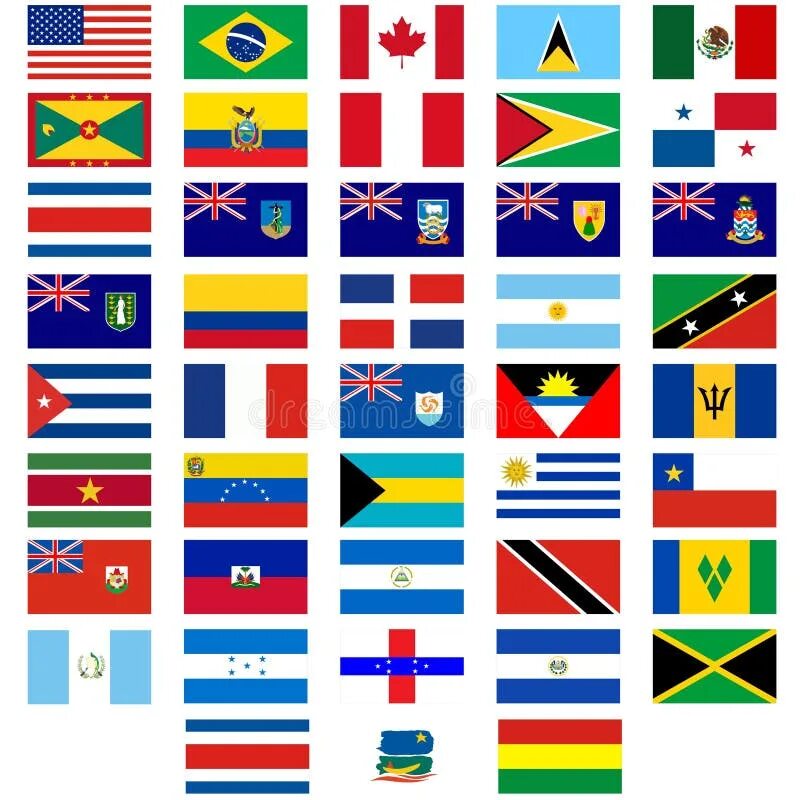 Покажи как выглядит флаг Flags of the Countries of America Stock Vector - Illustration of icon, white: 35