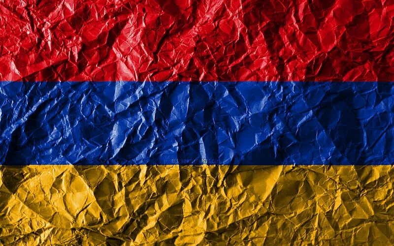 Покажи как выглядит флаг армении 4K free download Armenia flag crumpled paper, Asian countries, creative, Flag of