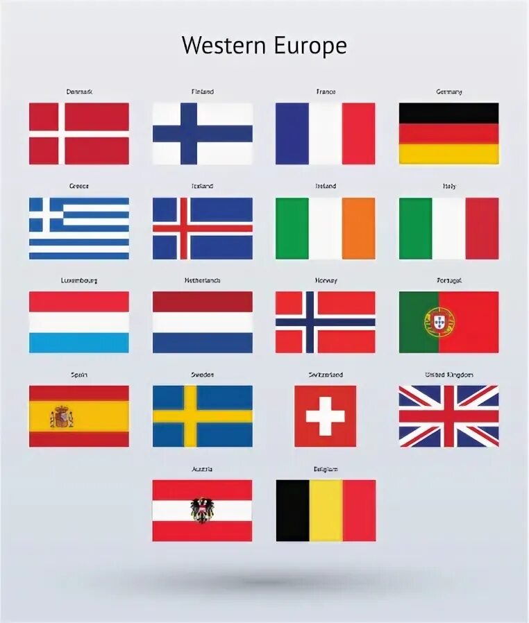 Покажи как выглядит флаг европы Western Europe Flags Collection Stock Illustration - Download Image Now - iStock