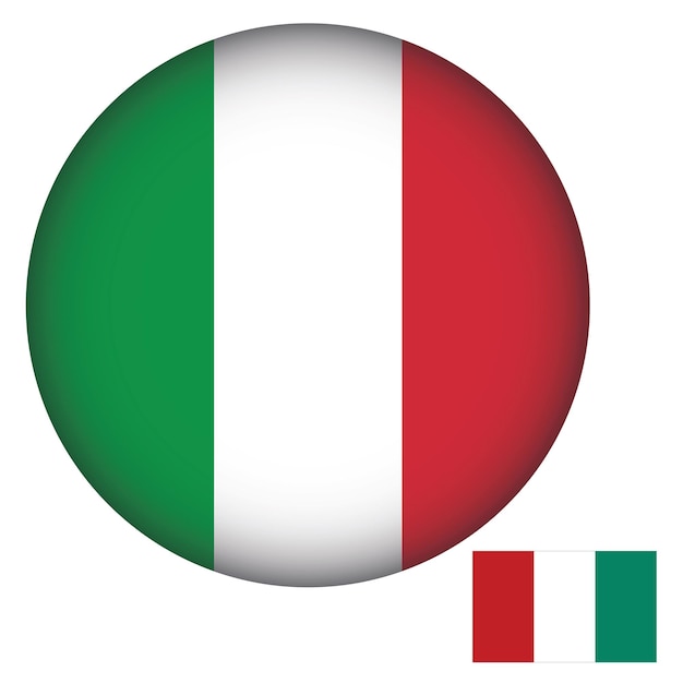 Покажи как выглядит флаг италии Italy Circular Flag