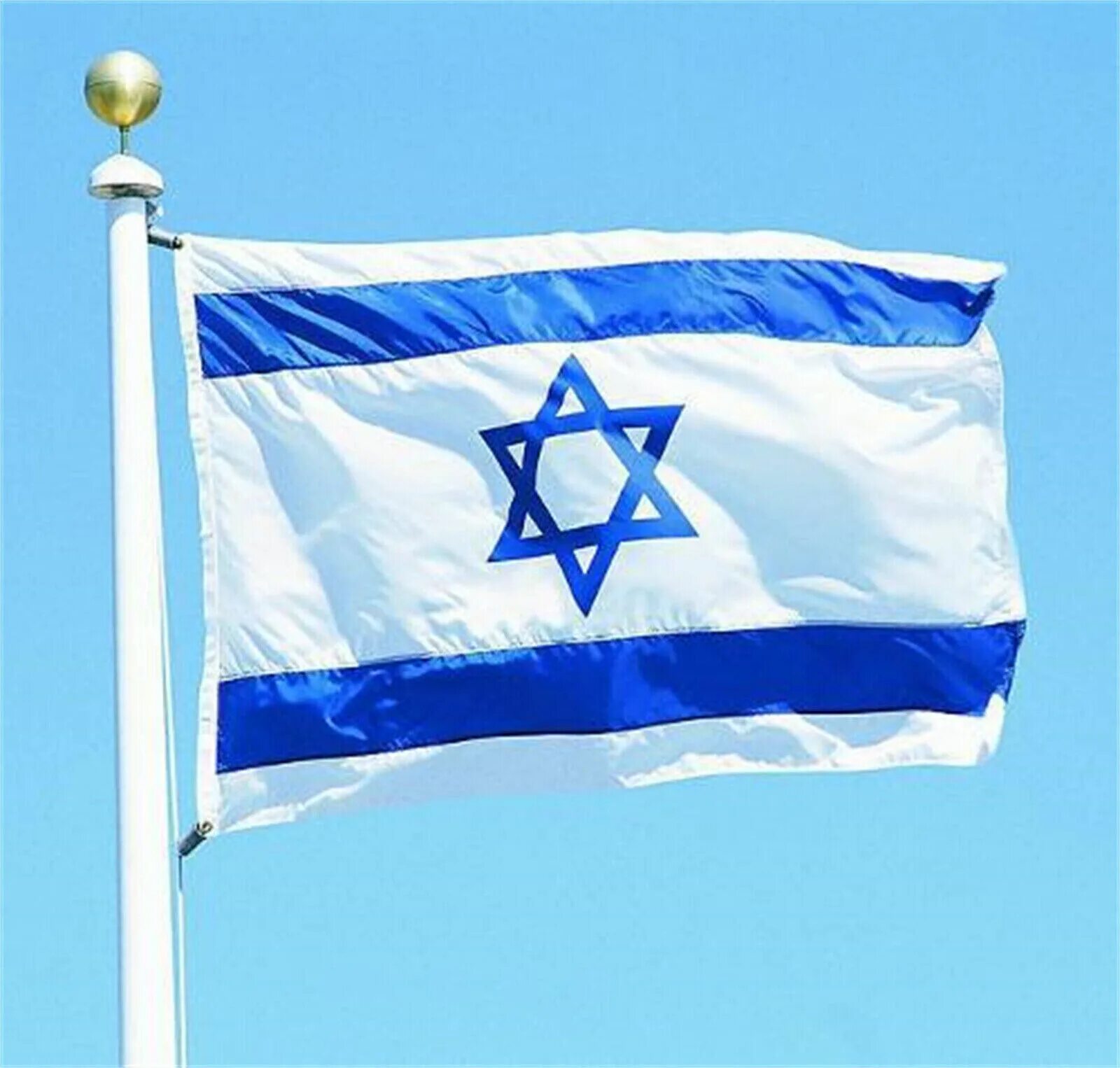 Покажи как выглядит флаг израиля Israel 3x5ft Flag of Israel Israeli Flag 3x5 House Flag 75D Ultrabreeze eBay