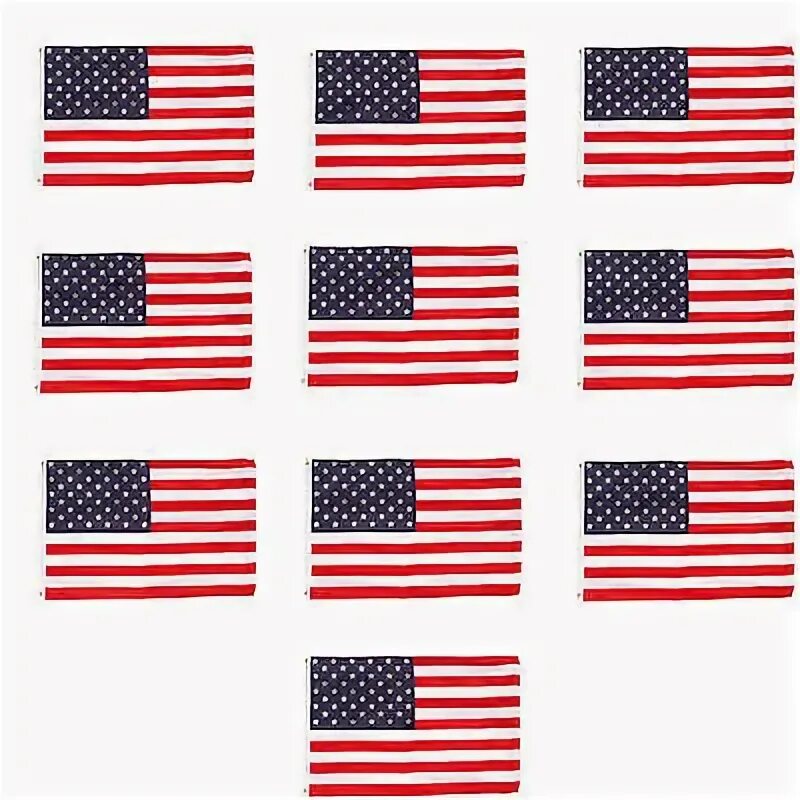 Покажи как выглядит флаг сша Wholesale lot 10 4' x 6' ft. USA US American Flag Stars Grommets United States e