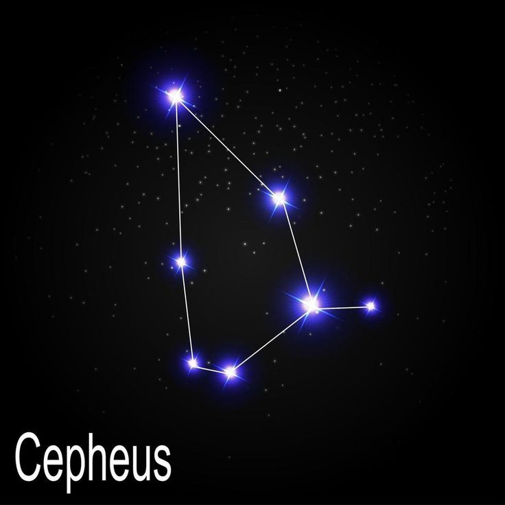 Покажи как выглядит созвездие Download Cepheus Constellation with Beautiful Bright Stars on the Background of 