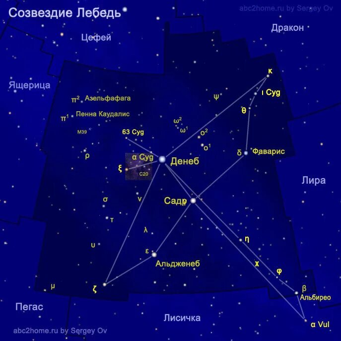 Покажи как выглядит созвездие лебедя Созвездие Лебедь - вводный обзор ABC2home.ru Дзен
