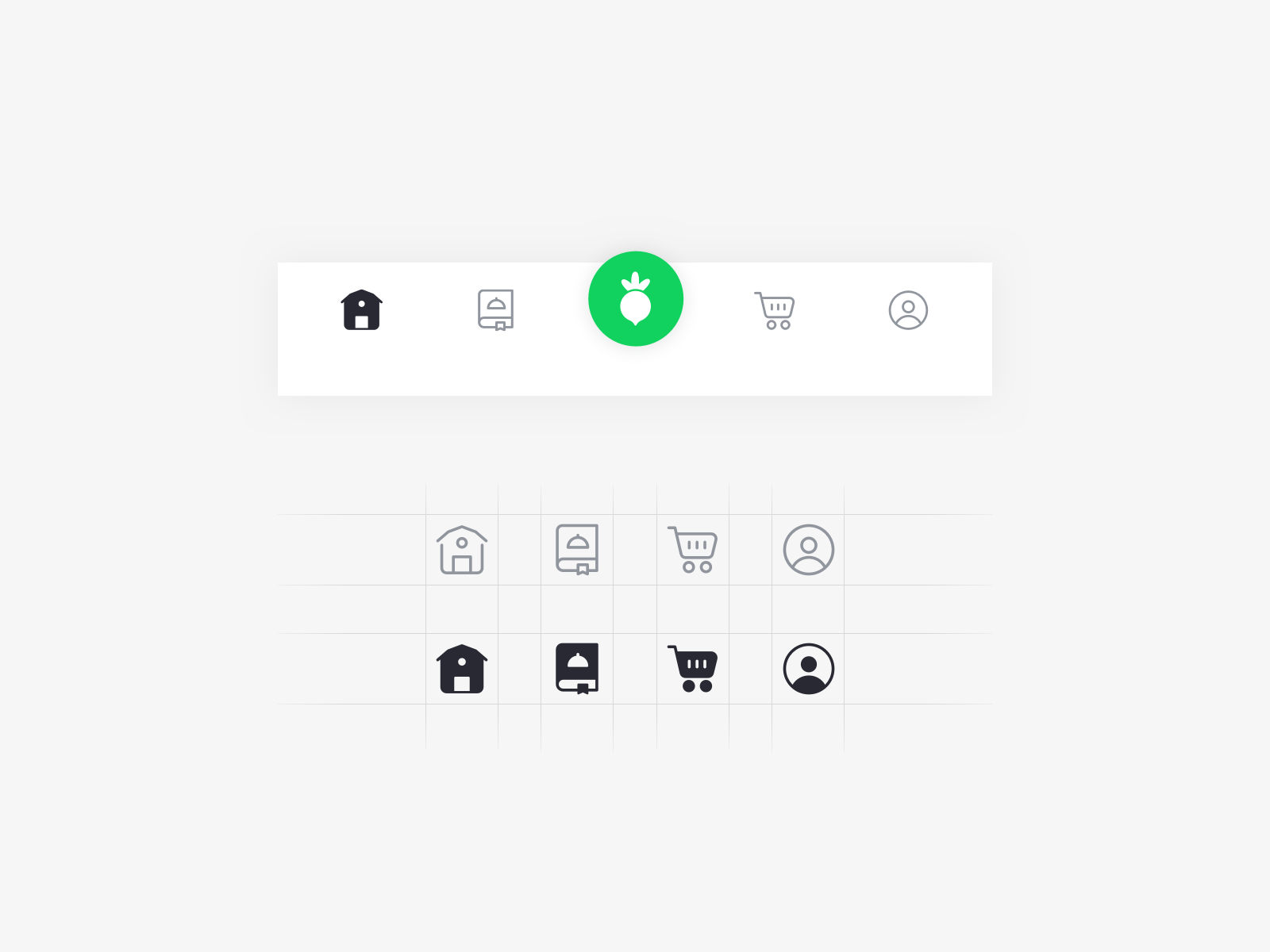 Покажи как выглядит значок Tab Bar Icon by Jiwon Bae on Dribbble