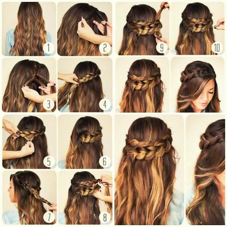 Покажи какие прически можно сделать Pin on DIY Hairgasm Braids for thin hair, Half crown braids, Hairstyles for thin