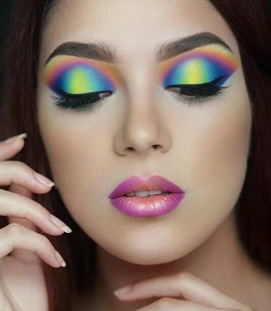 Покажи картинки красивого макияжа Makeup Colorful eye makeup, Crazy makeup, Makeup