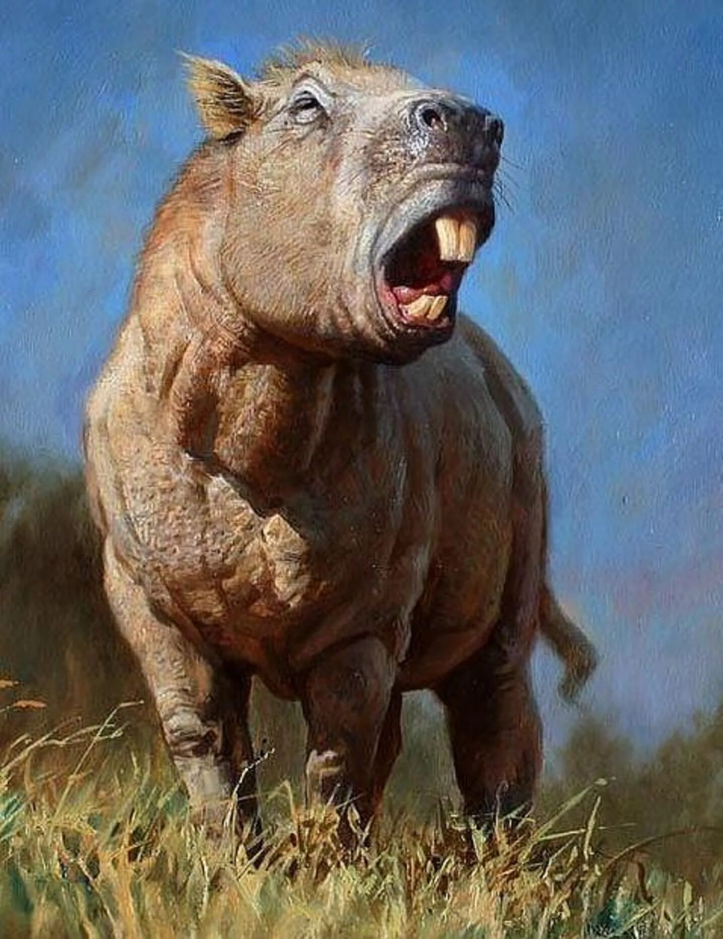 Покажи картинки вымерших животных Art illustration - Prehistoric Mammals - Josephoartigasia: is an extinct genus o