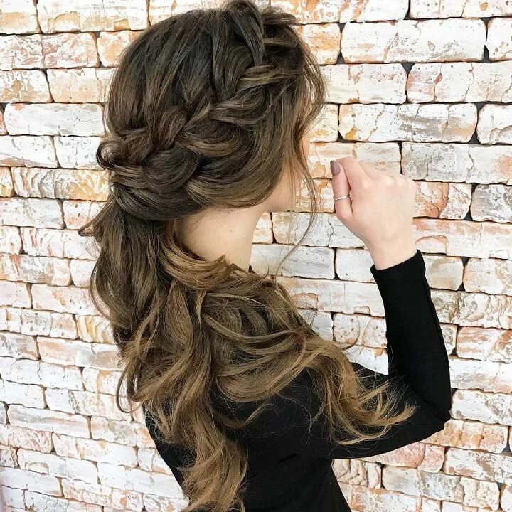 Покажи красивые прически на длинные волосы Braided Wedding Hairstyle Peinados boda pelo largo, Peinados con trenzas, Peinad