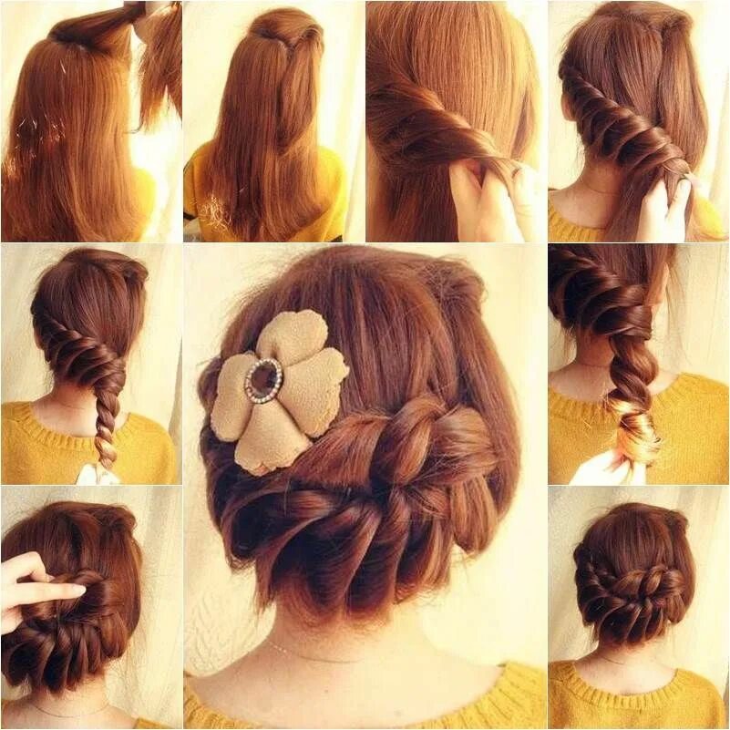 Покажи легкие прически на день рождения How to DIY Lovely Braided Hairstyle iCreativeIdeas.com Elegant braided hairstyle